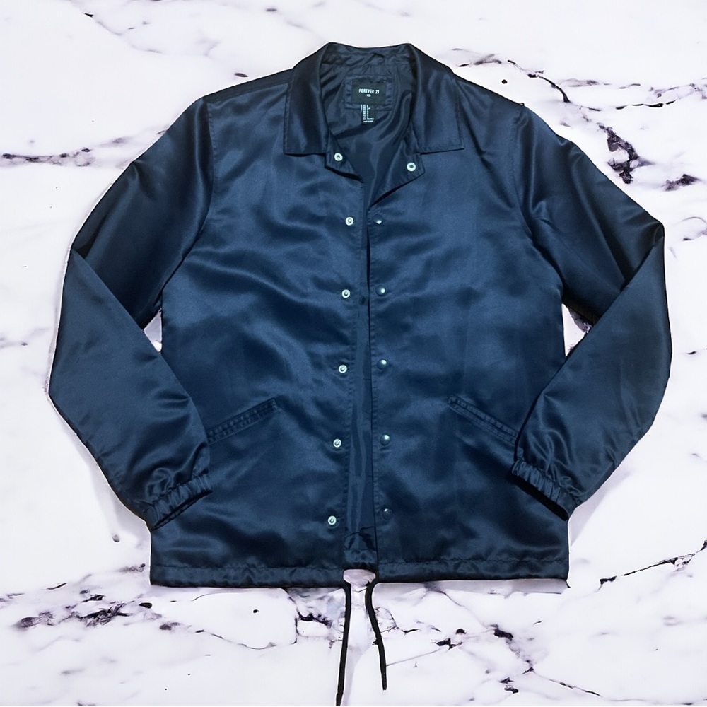 Blue forever 21 coach jacket mens!